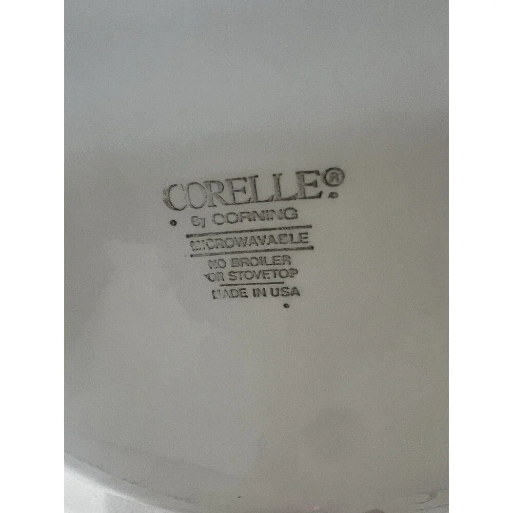 corelle serving bowl white blue deep 8